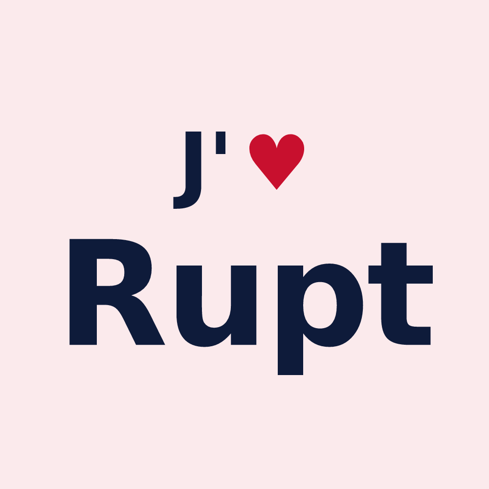 Magnet personnalisé Rupt — design J'aime Rupt