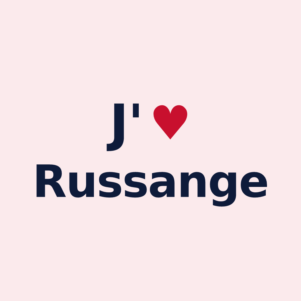 Magnet personnalisé Russange — design J'aime Russange