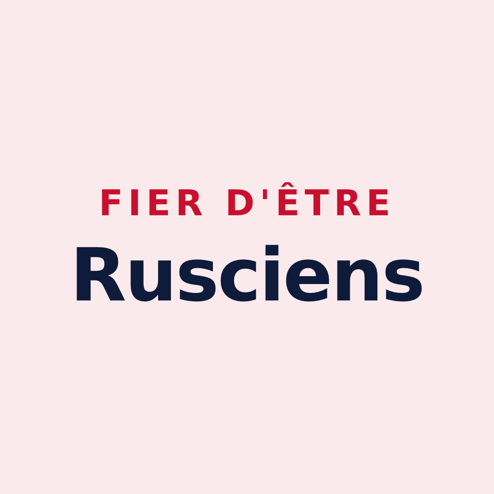 Magnet « Fier d'être Rusciens » — design pour Russy-Bémont