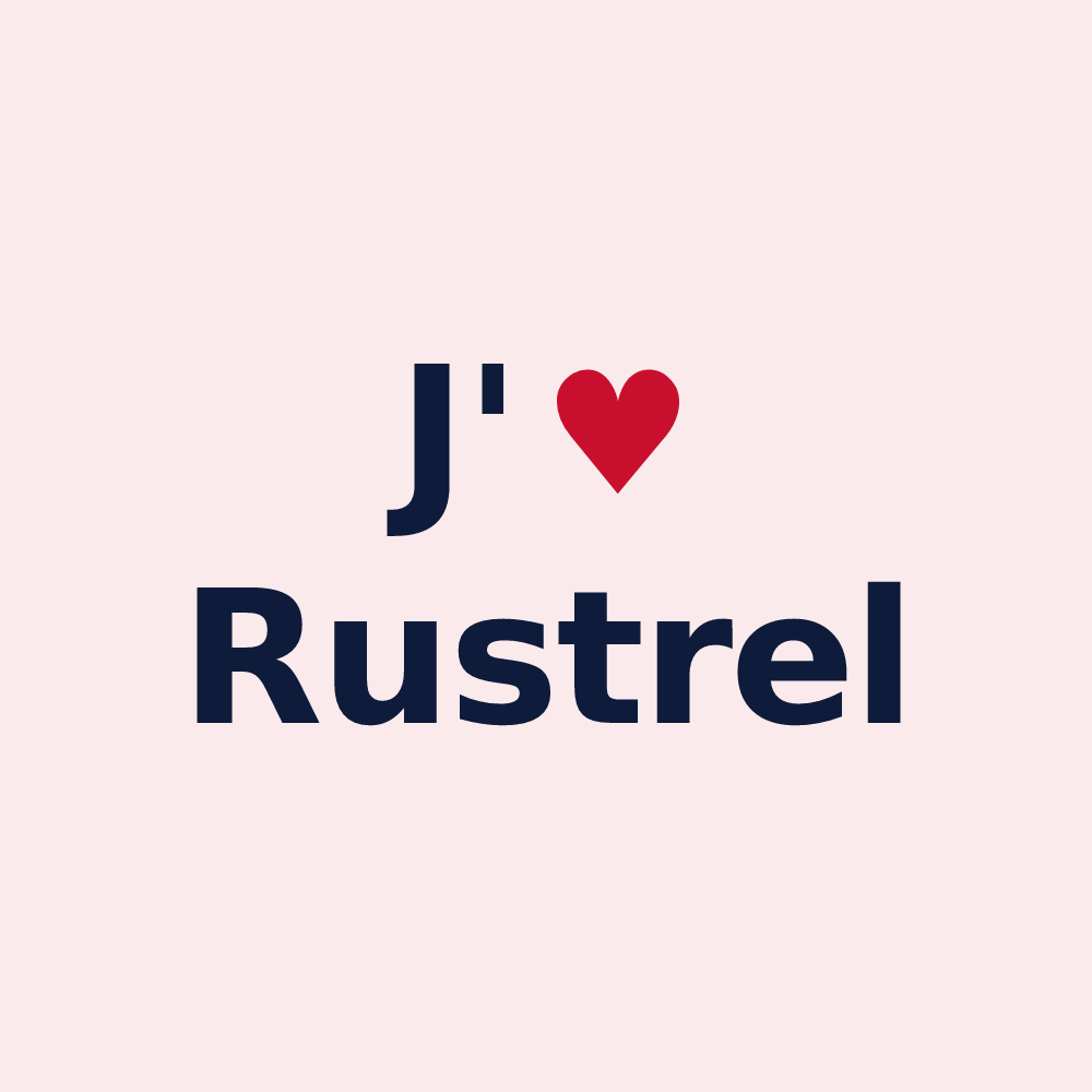Magnet personnalisé Rustrel — design J'aime Rustrel