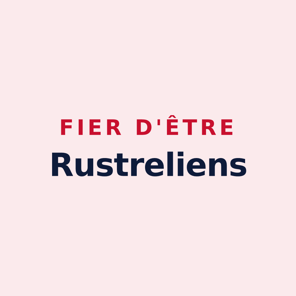 Magnet « Fier d'être Rustreliens » — design pour Rustrel