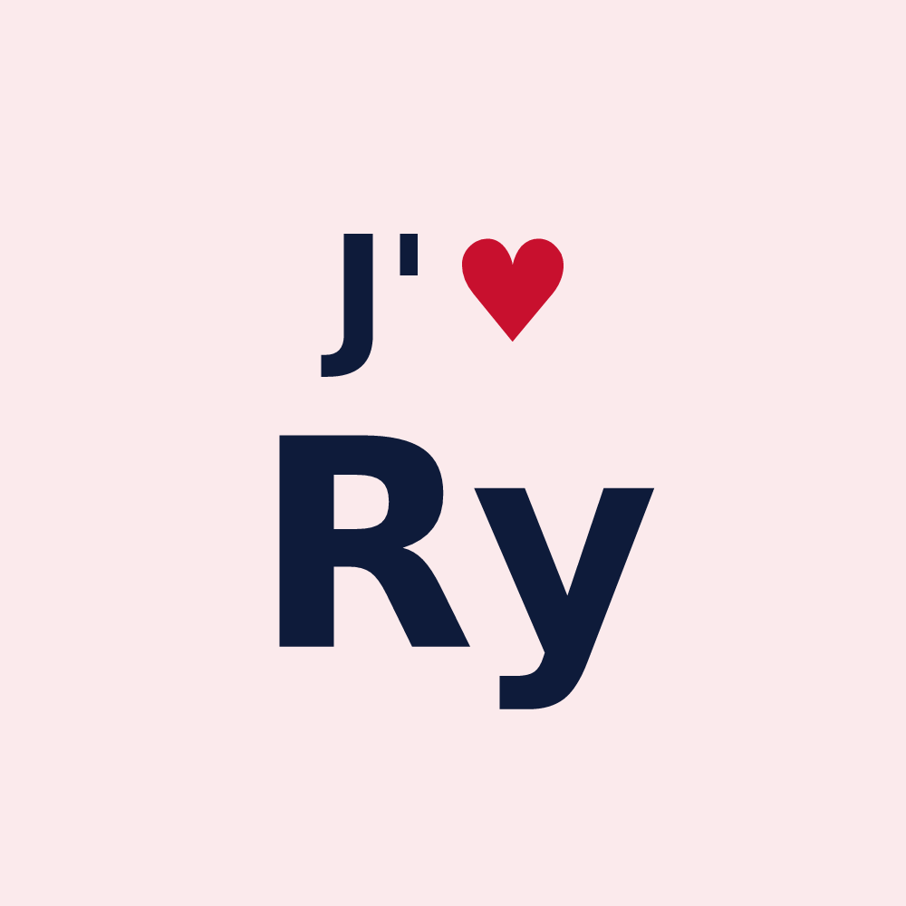 Magnet personnalisé Ry — design J'aime Ry