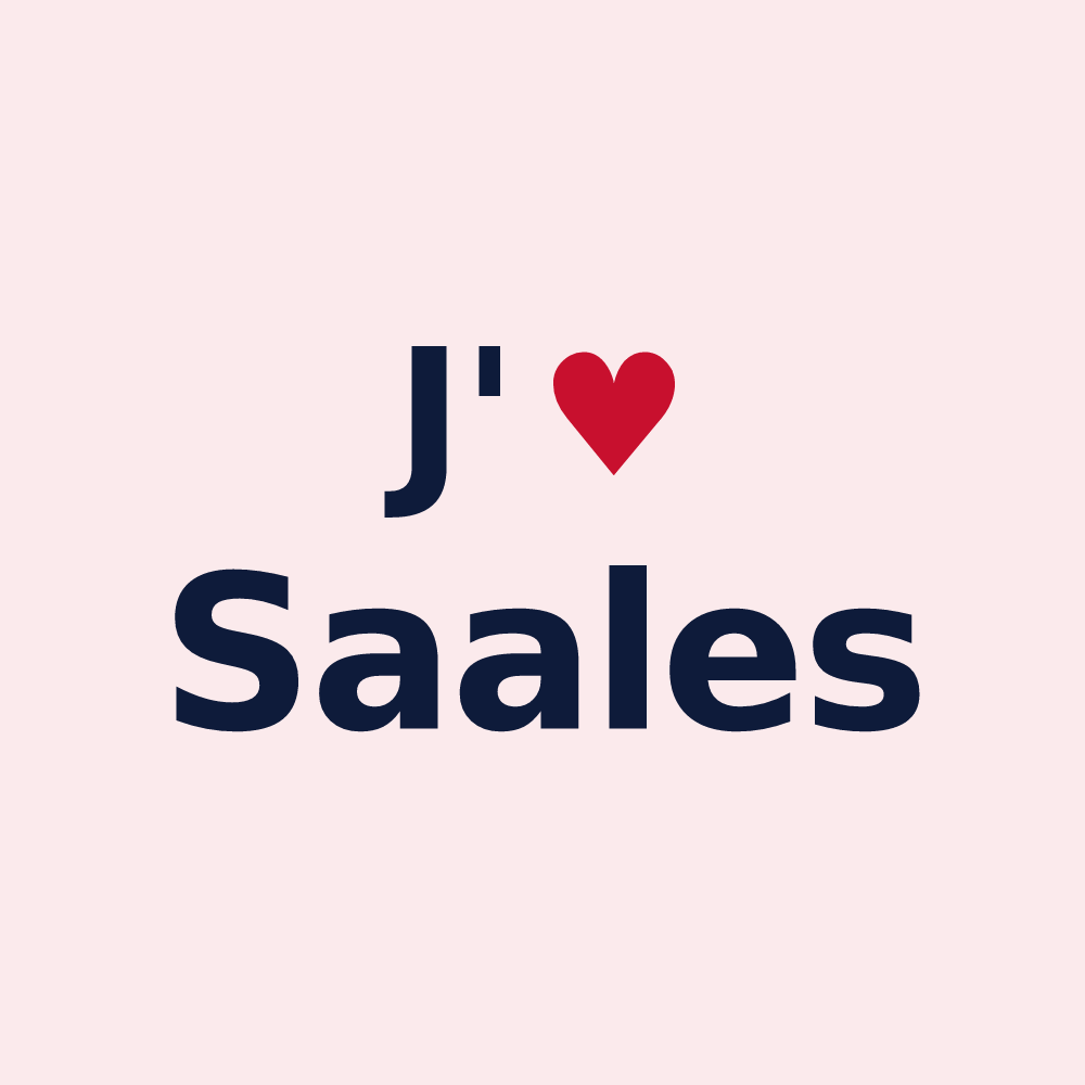 Magnet personnalisé Saales — design J'aime Saales