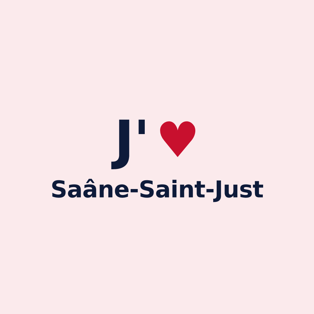 Magnet personnalisé Saâne-Saint-Just — design J'aime Saâne-Saint-Just