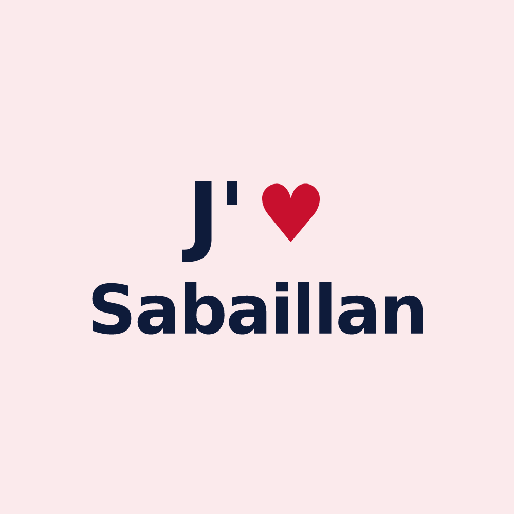 Magnet personnalisé Sabaillan — design J'aime Sabaillan