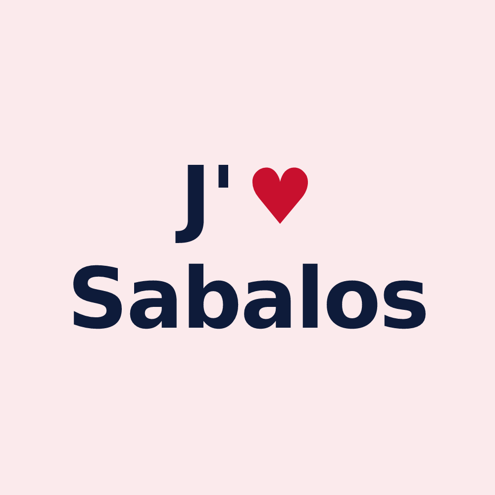 Magnet personnalisé Sabalos — design J'aime Sabalos
