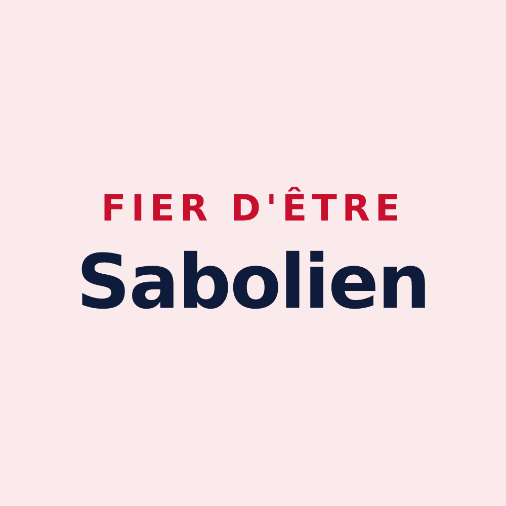Magnet « Fier d'être Sabolien » — design pour Sablé-sur-Sarthe