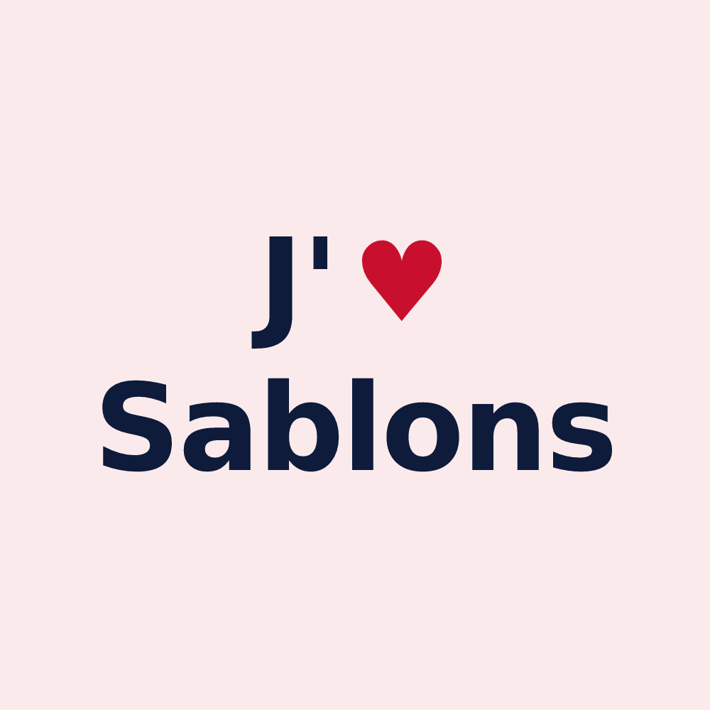 Magnet personnalisé Sablons — design J'aime Sablons