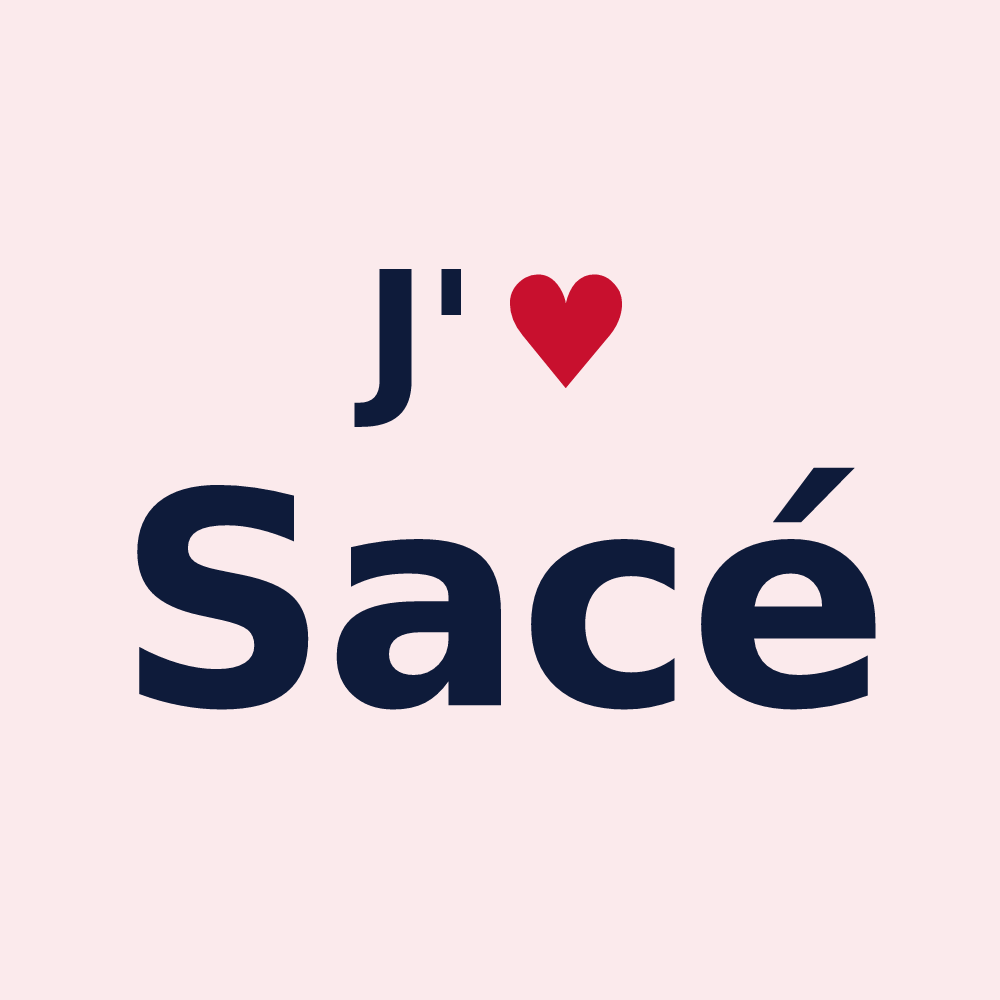 Magnet personnalisé Sacé — design J'aime Sacé