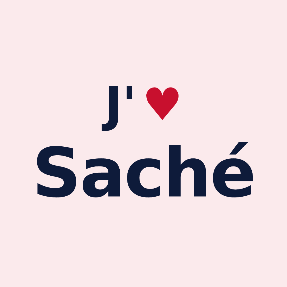 Magnet personnalisé Saché — design J'aime Saché