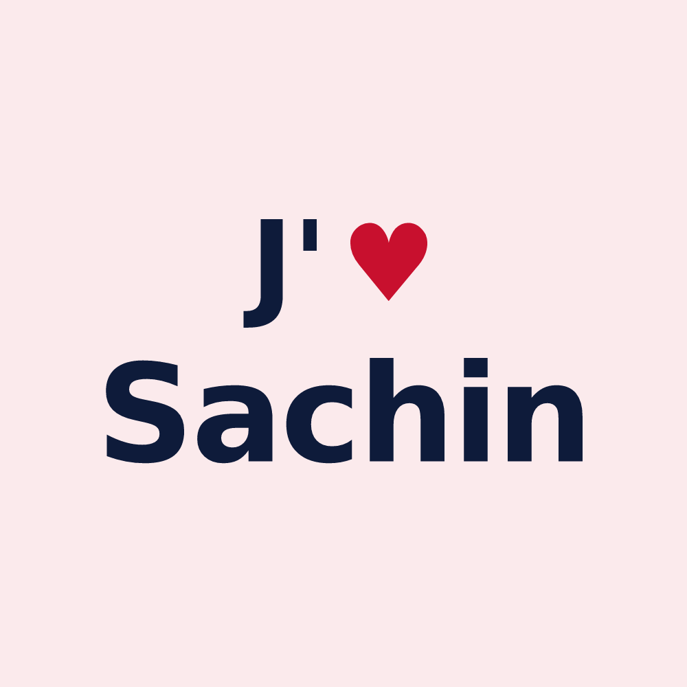 Magnet personnalisé Sachin — design J'aime Sachin