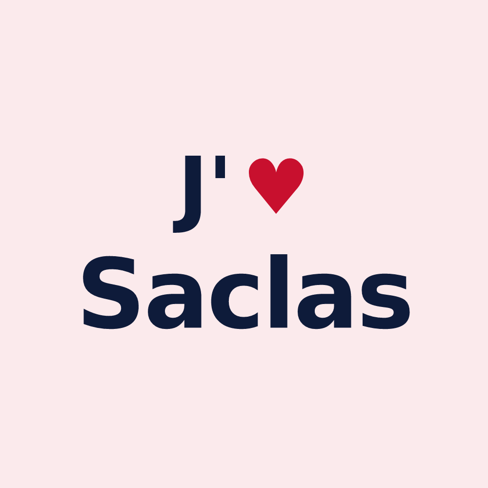 Magnet personnalisé Saclas — design J'aime Saclas