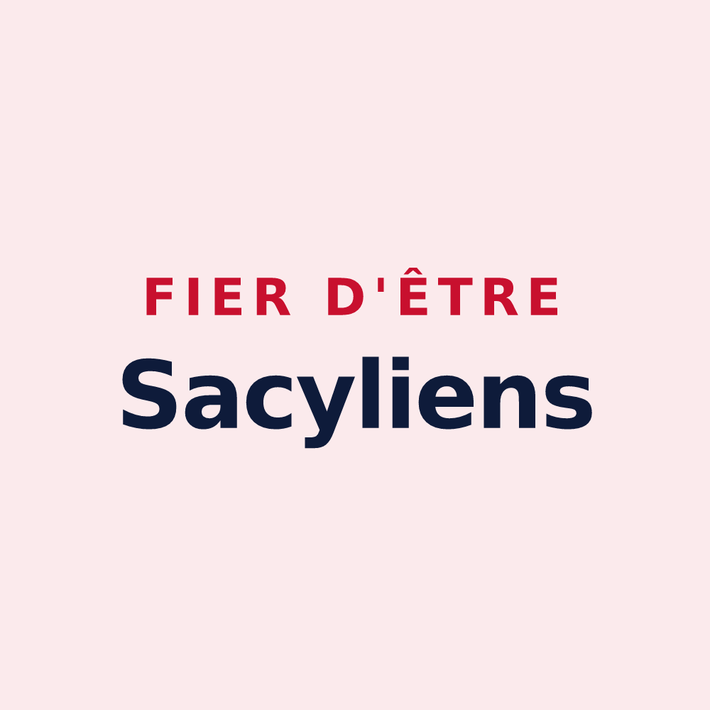 Magnet « Fier d'être Sacyliens » — design pour Sacy-le-Grand