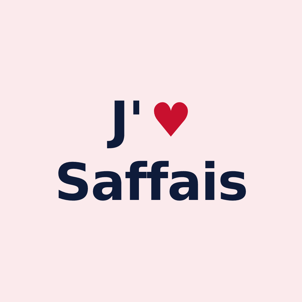 Magnet personnalisé Saffais — design J'aime Saffais