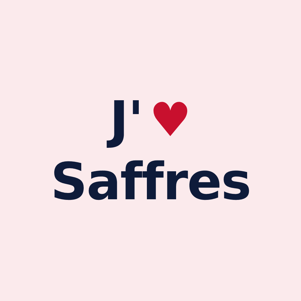 Magnet personnalisé Saffres — design J'aime Saffres