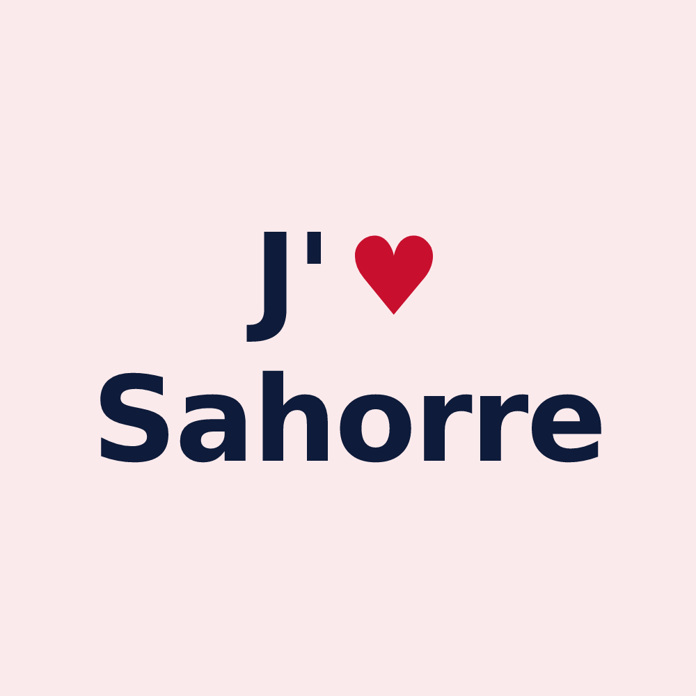Magnet personnalisé Sahorre — design J'aime Sahorre