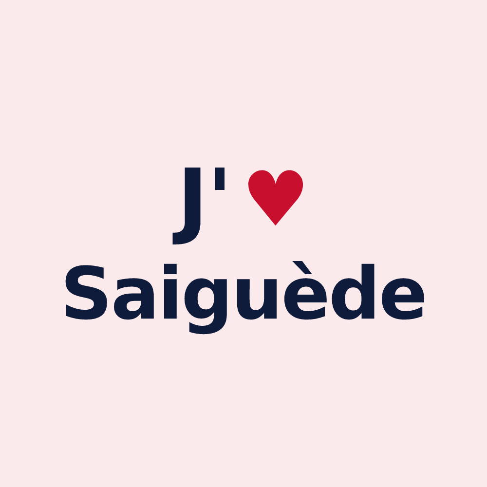 Magnet personnalisé Saiguède — design J'aime Saiguède