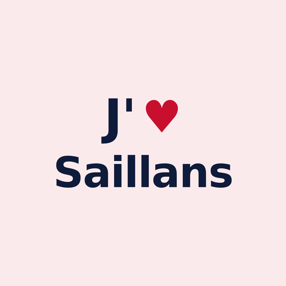 Magnet personnalisé Saillans — design J'aime Saillans