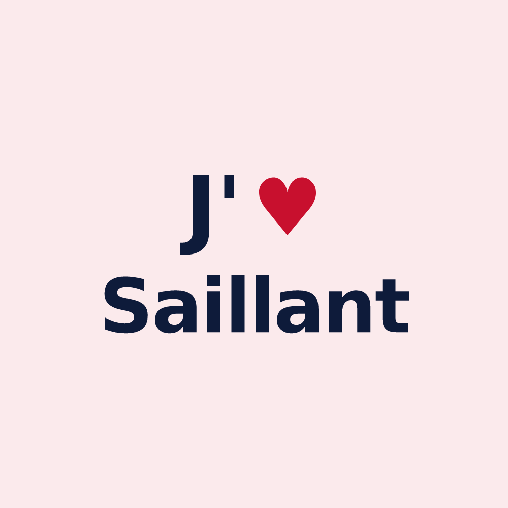 Magnet personnalisé Saillant — design J'aime Saillant