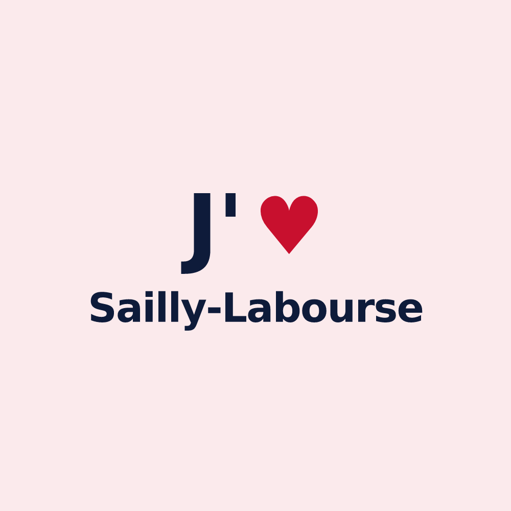 Magnet personnalisé Sailly-Labourse — design J'aime Sailly-Labourse