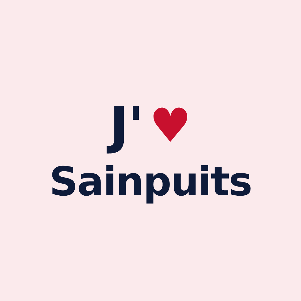 Magnet personnalisé Sainpuits — design J'aime Sainpuits
