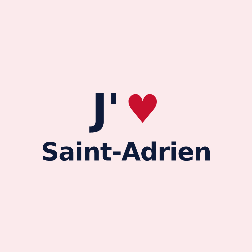 Magnet personnalisé Saint-Adrien — design « J'aime Saint-Adrien » imprimé sur le magnet