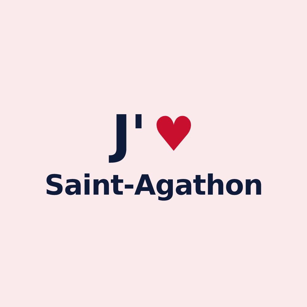 Magnet personnalisé Saint-Agathon — design J'aime Saint-Agathon