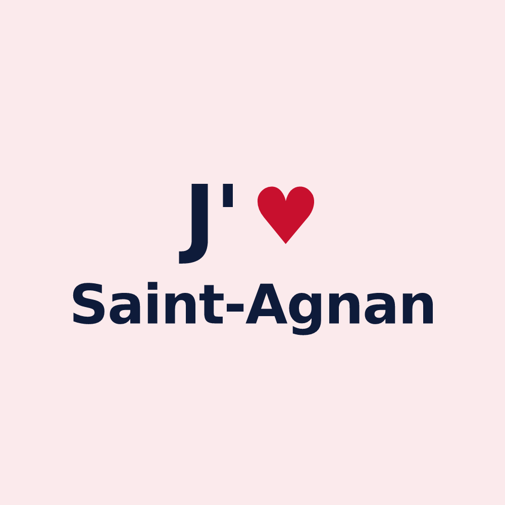 Magnet personnalisé Saint-Agnan — design J'aime Saint-Agnan