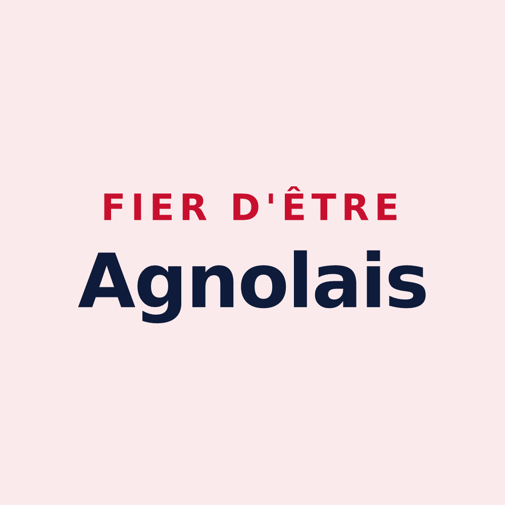 Magnet « Fier d'être Agnolais » — design pour Saint-Agne