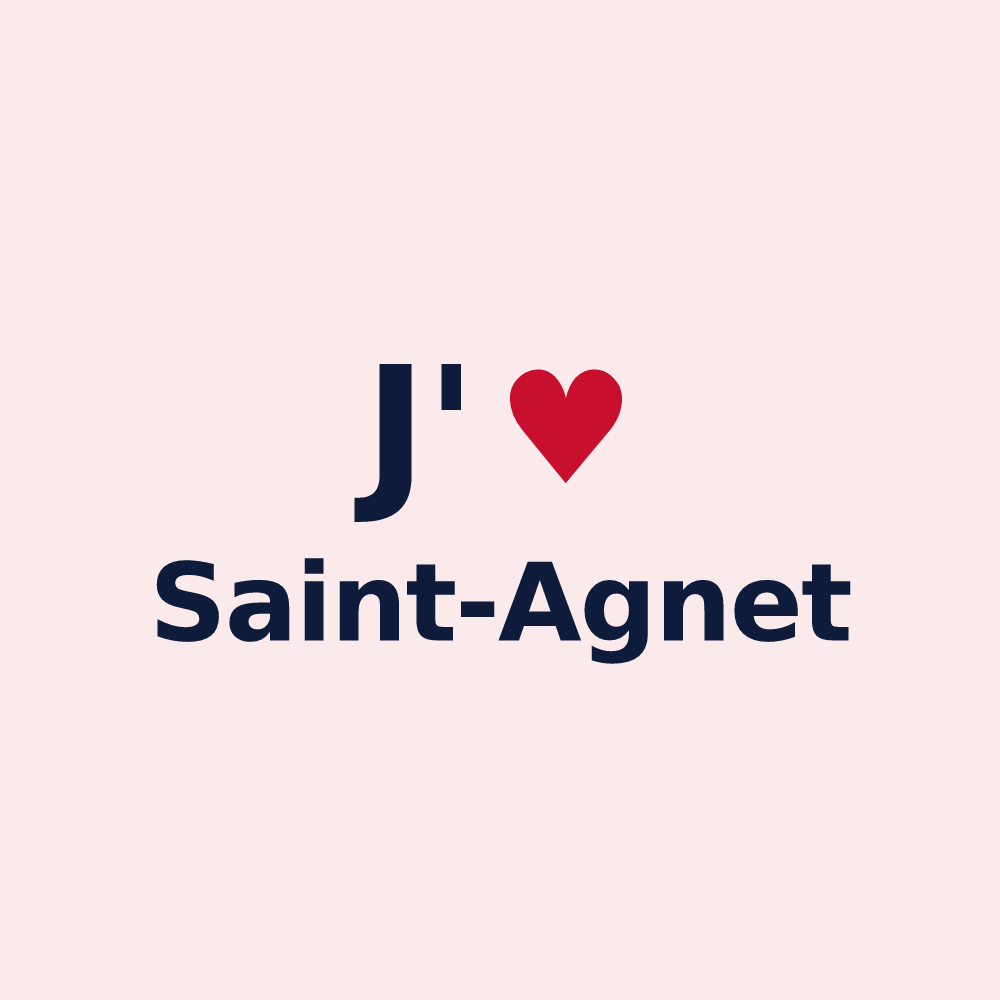 Magnet personnalisé Saint-Agnet — design J'aime Saint-Agnet