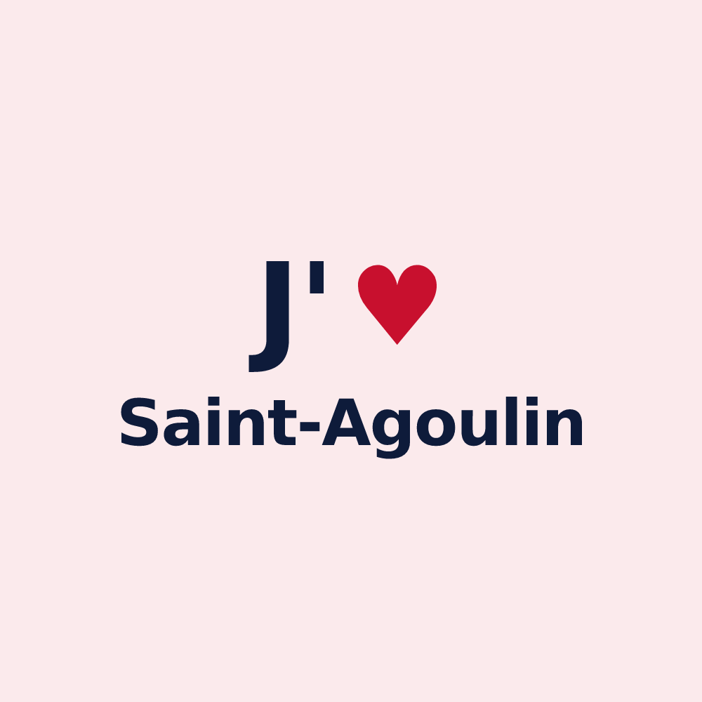 Magnet personnalisé Saint-Agoulin — design J'aime Saint-Agoulin