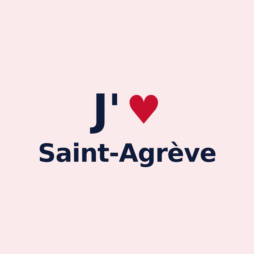 Magnet personnalisé Saint-Agrève — design J'aime Saint-Agrève