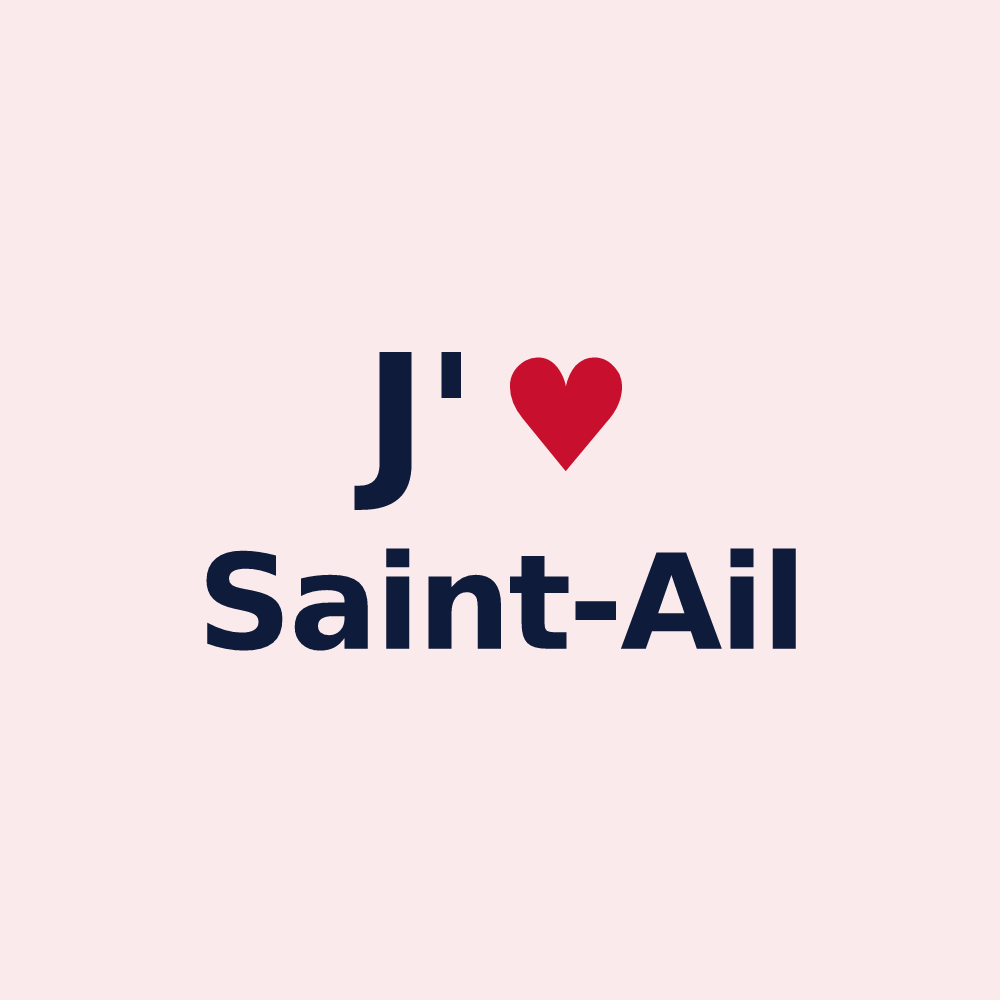 Magnet personnalisé Saint-Ail — design J'aime Saint-Ail