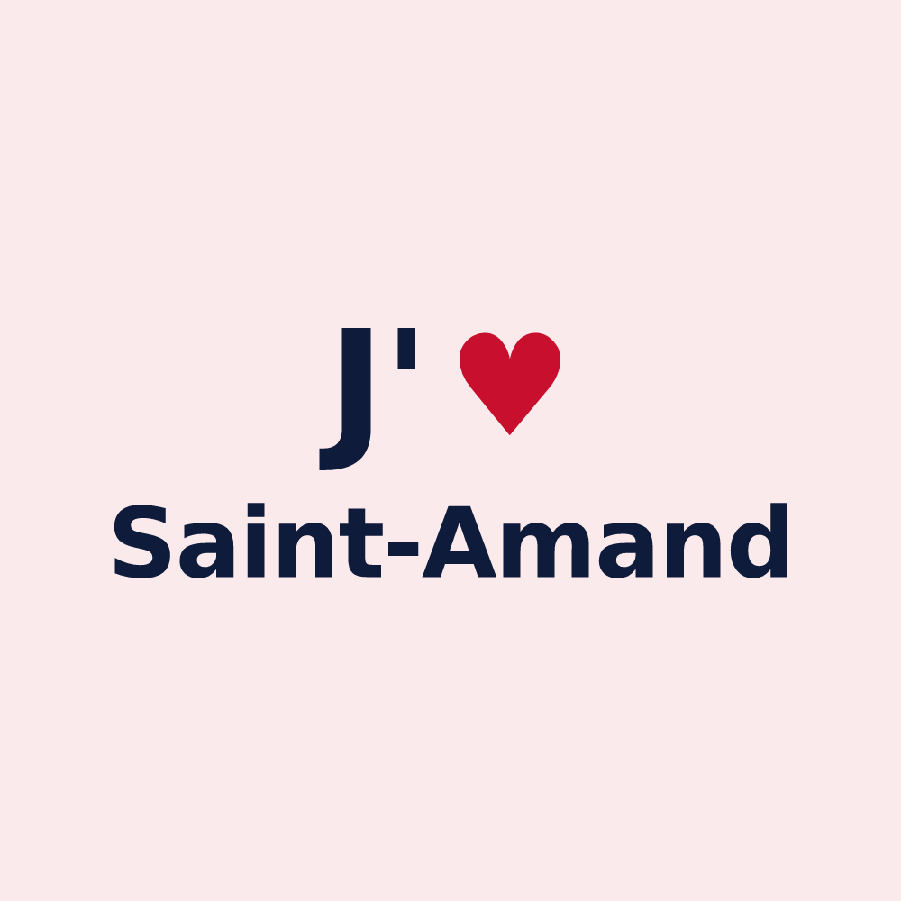 Magnet personnalisé Saint-Amand — design J'aime Saint-Amand
