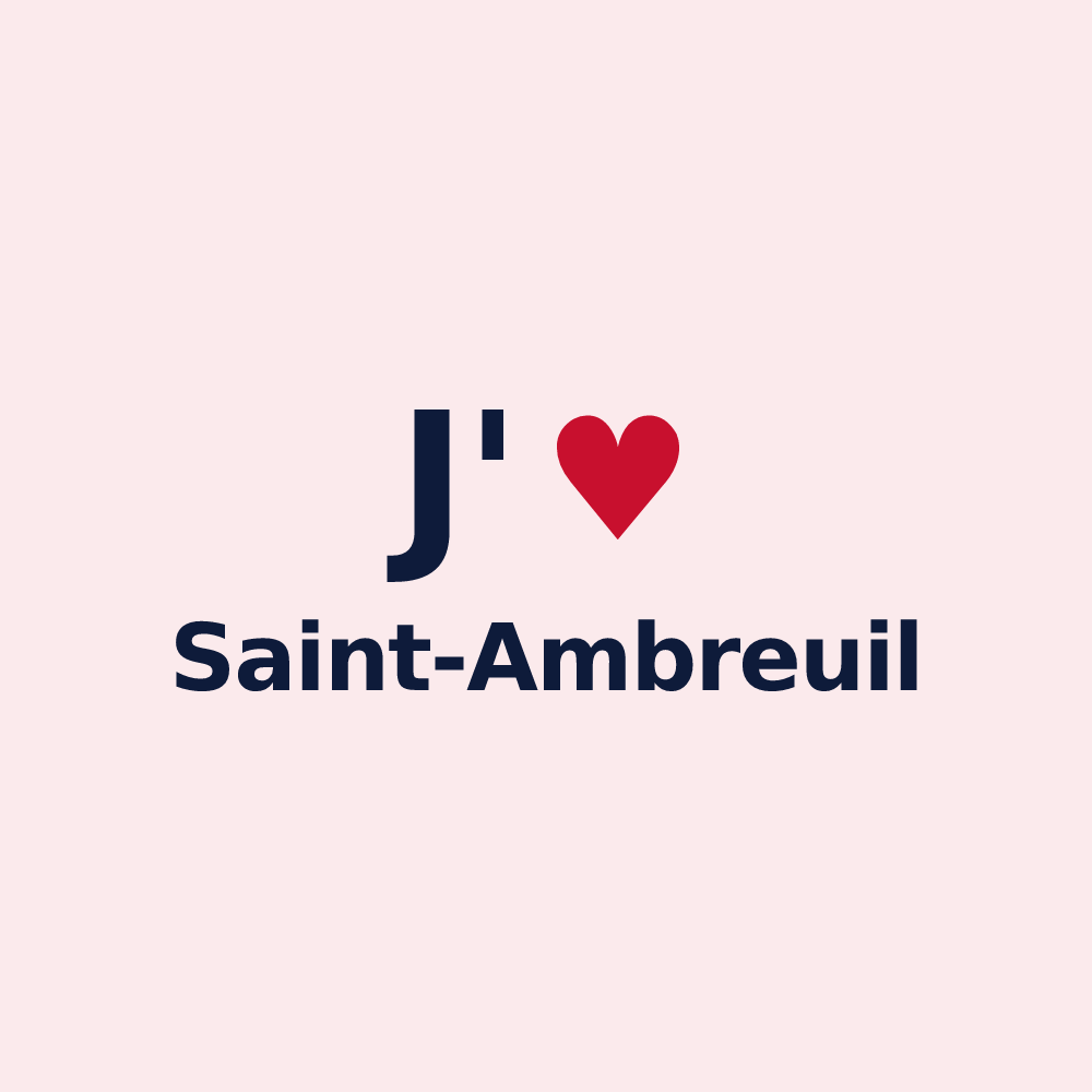 Magnet personnalisé Saint-Ambreuil — design J'aime Saint-Ambreuil