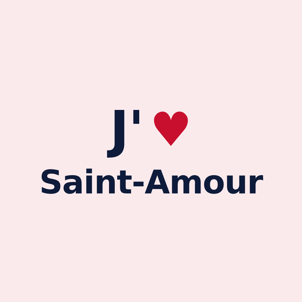 Magnet personnalisé Saint-Amour — design J'aime Saint-Amour