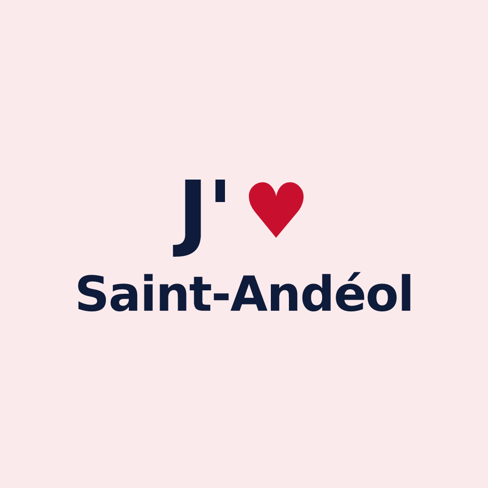Magnet personnalisé Saint-Andéol — design J'aime Saint-Andéol