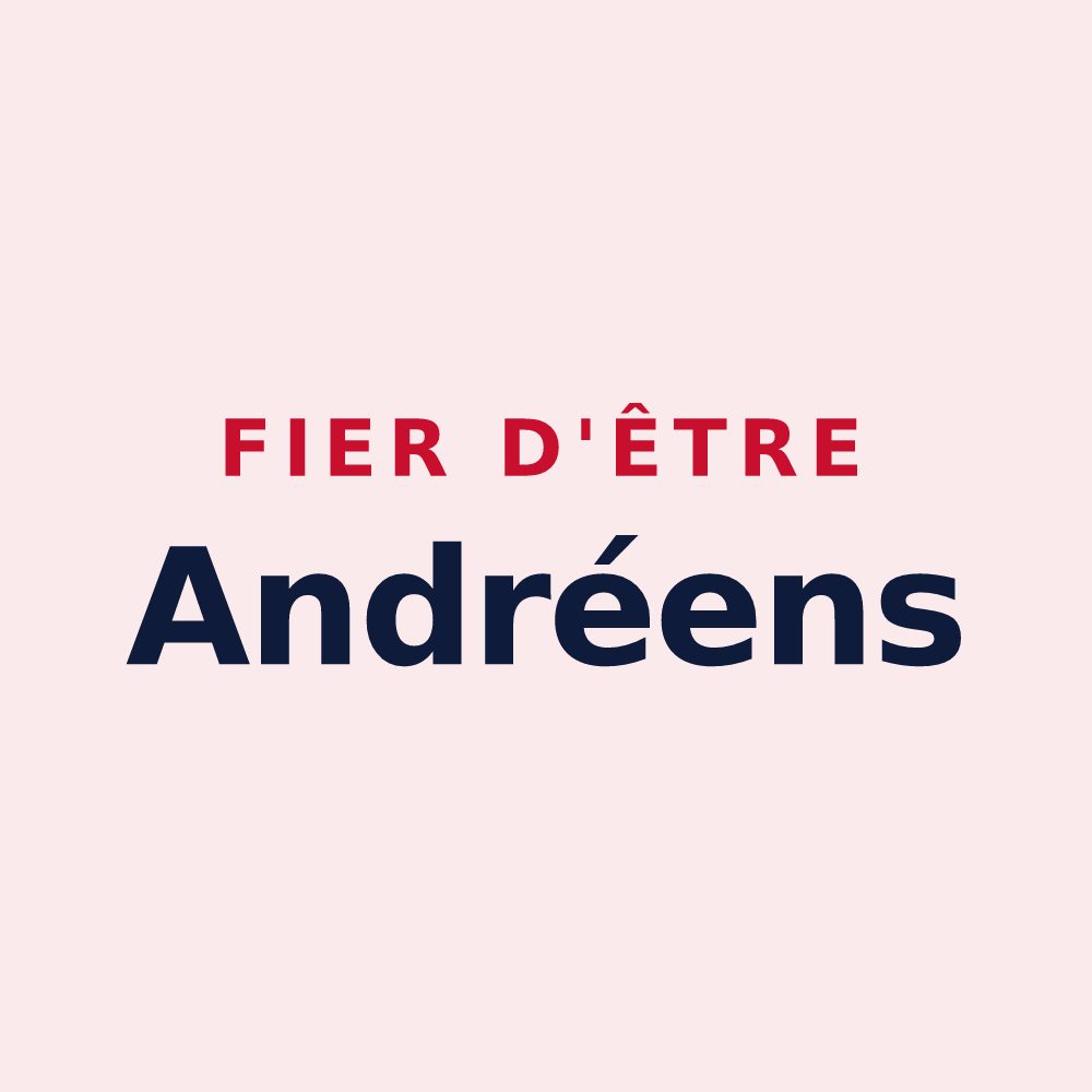 Magnet « Fier d'être Andréens » — design pour Saint-André