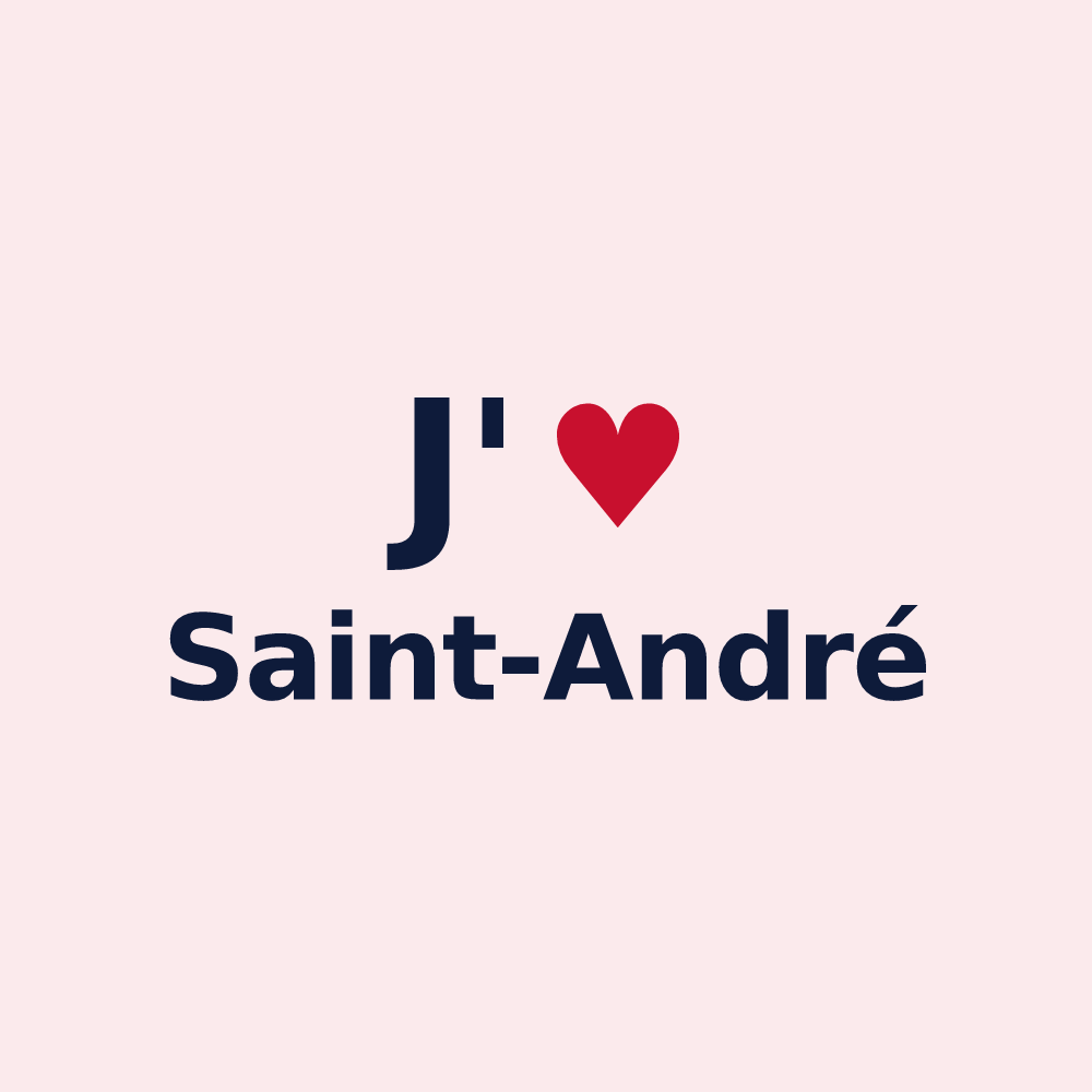 Magnet personnalisé Saint-André — design J'aime Saint-André