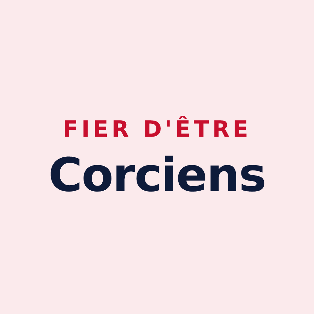 Magnet « Fier d'être Corciens » — design pour Saint-André-de-Corcy