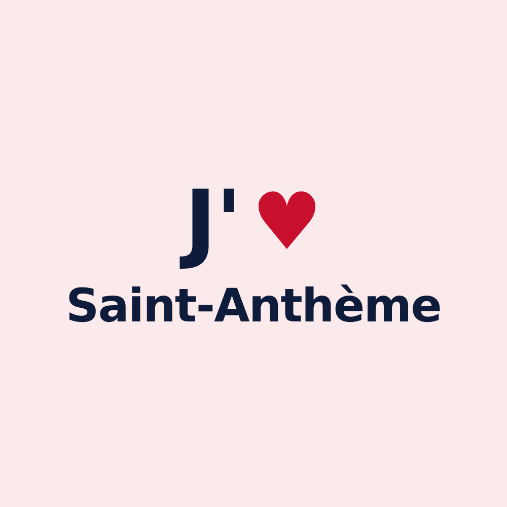 Magnet personnalisé Saint-Anthème — design J'aime Saint-Anthème
