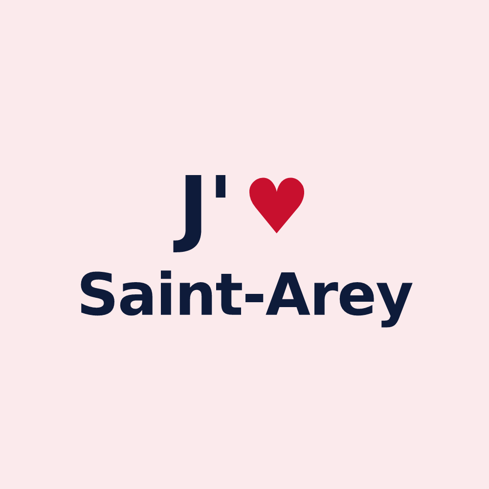 Magnet personnalisé Saint-Arey — design J'aime Saint-Arey