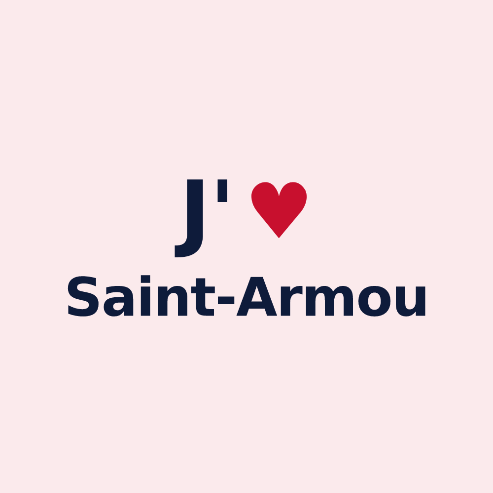 Magnet personnalisé Saint-Armou — design J'aime Saint-Armou