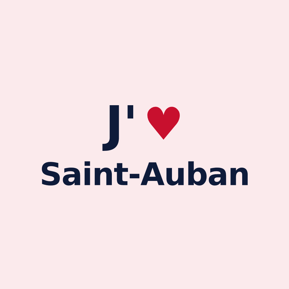 Magnet personnalisé Saint-Auban — design J'aime Saint-Auban