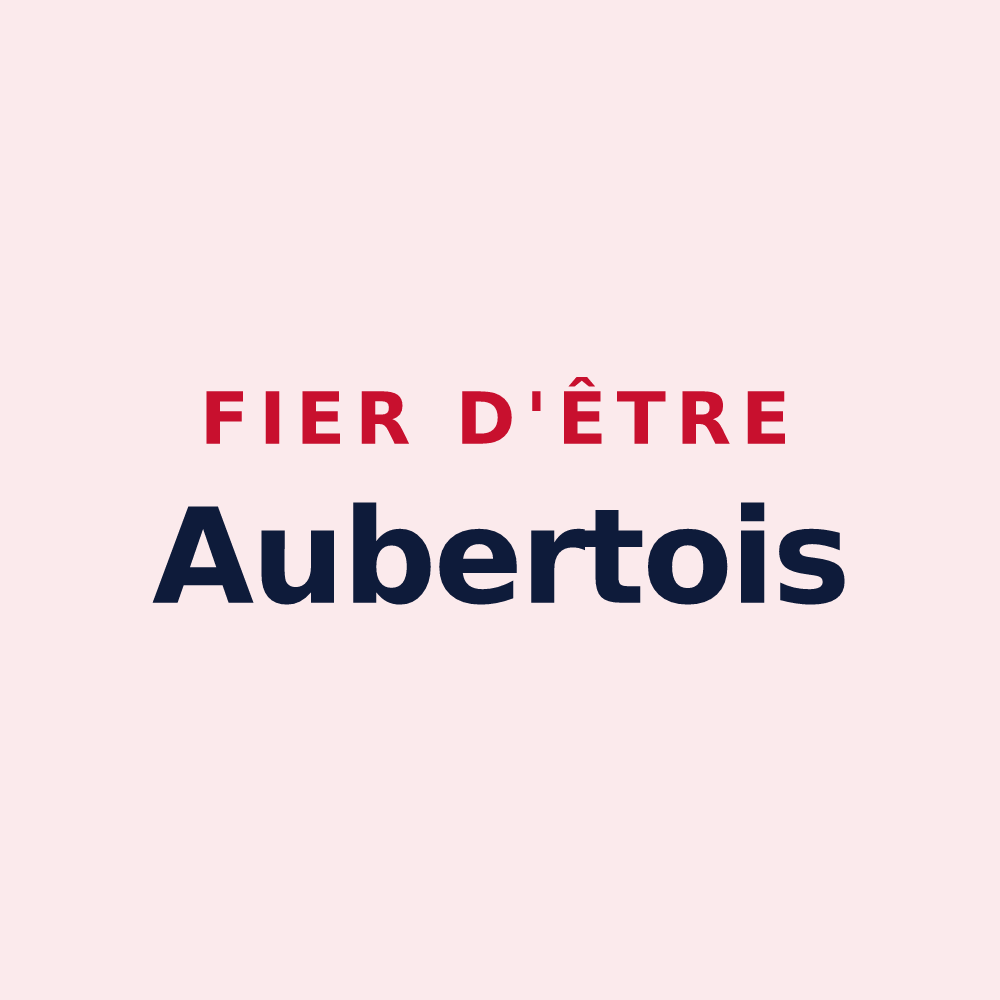 Magnet « Fier d'être Aubertois » — design pour Saint-Aubert