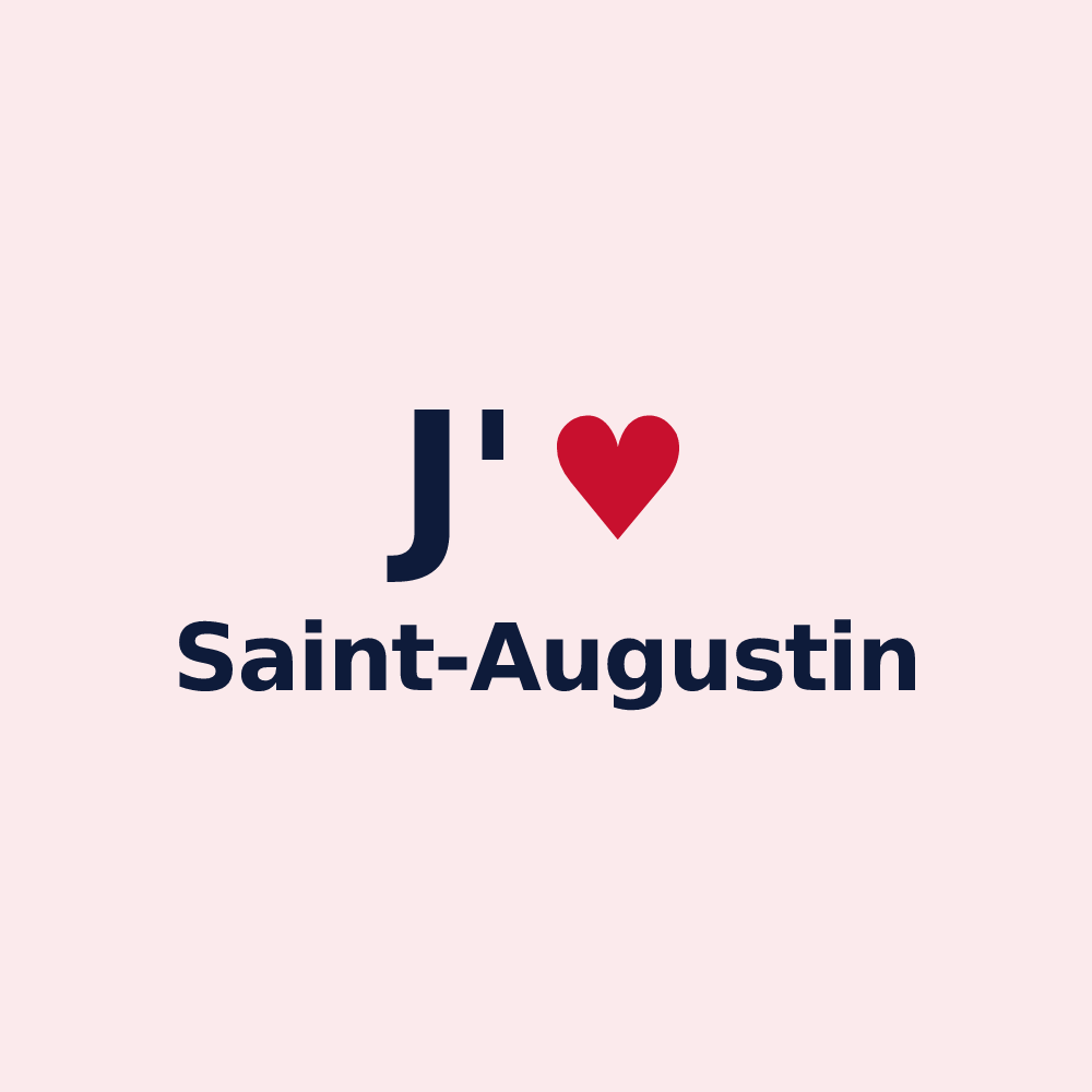Magnet personnalisé Saint-Augustin — design J'aime Saint-Augustin