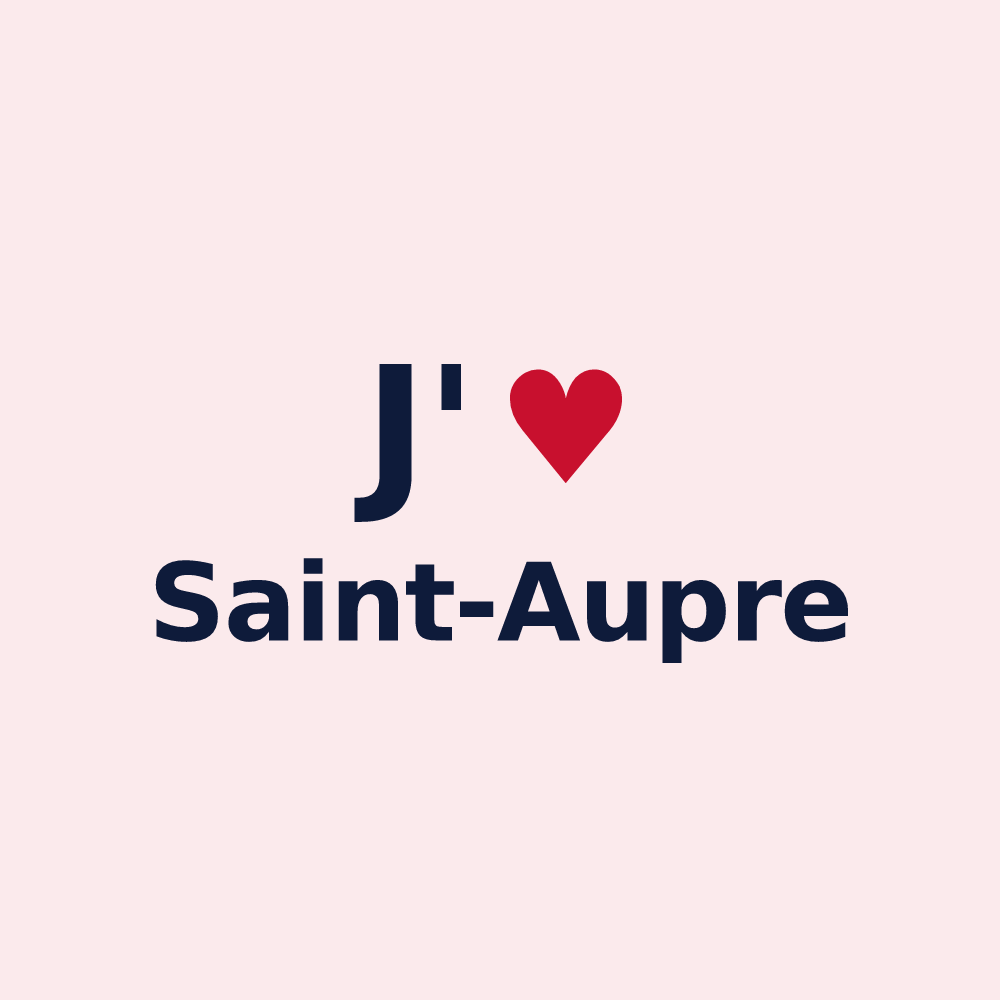 Magnet personnalisé Saint-Aupre — design J'aime Saint-Aupre