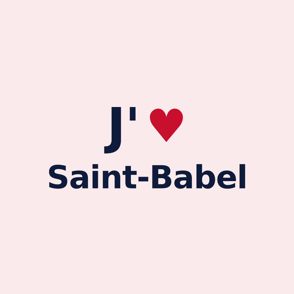 Magnet personnalisé Saint-Babel — design J'aime Saint-Babel
