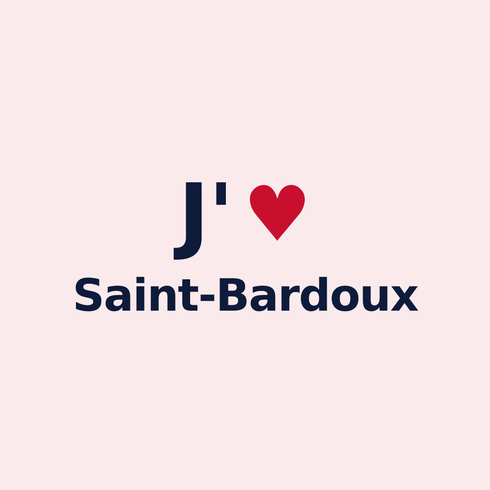 Magnet personnalisé Saint-Bardoux — design J'aime Saint-Bardoux