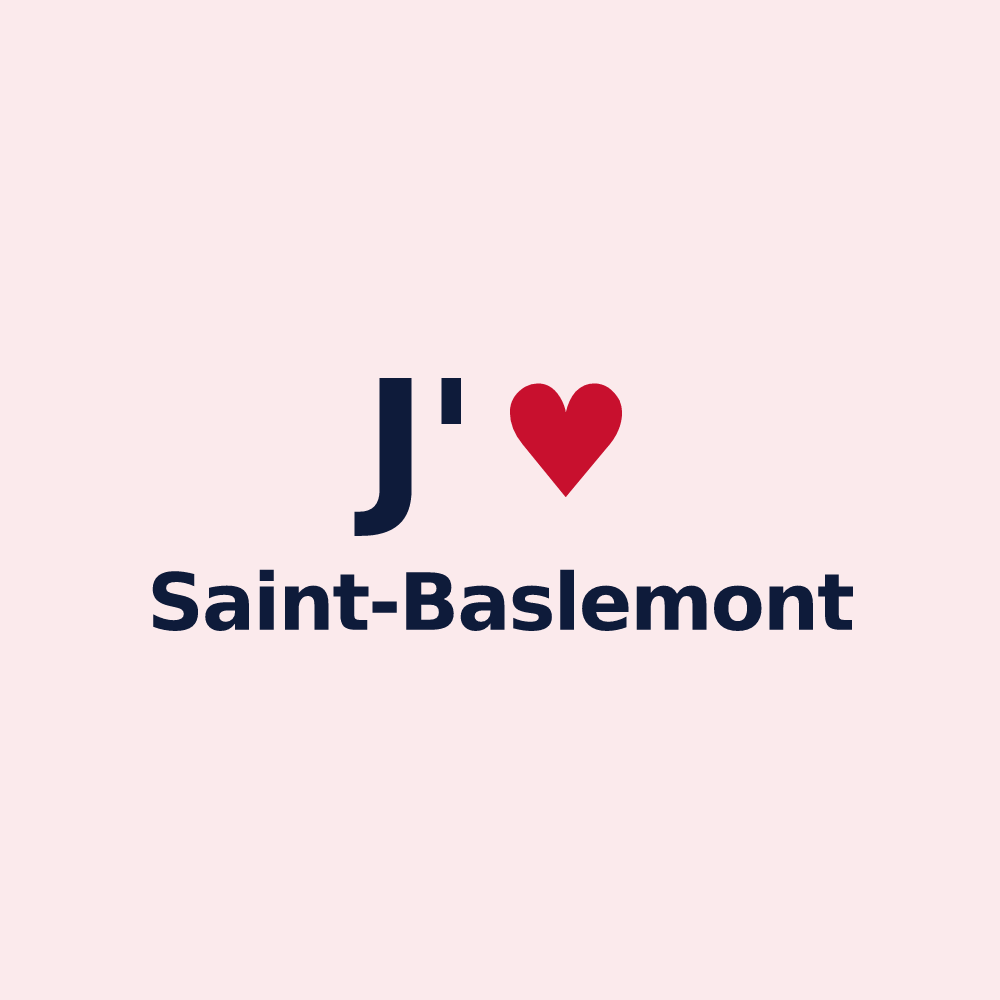 Magnet personnalisé Saint-Baslemont — design J'aime Saint-Baslemont